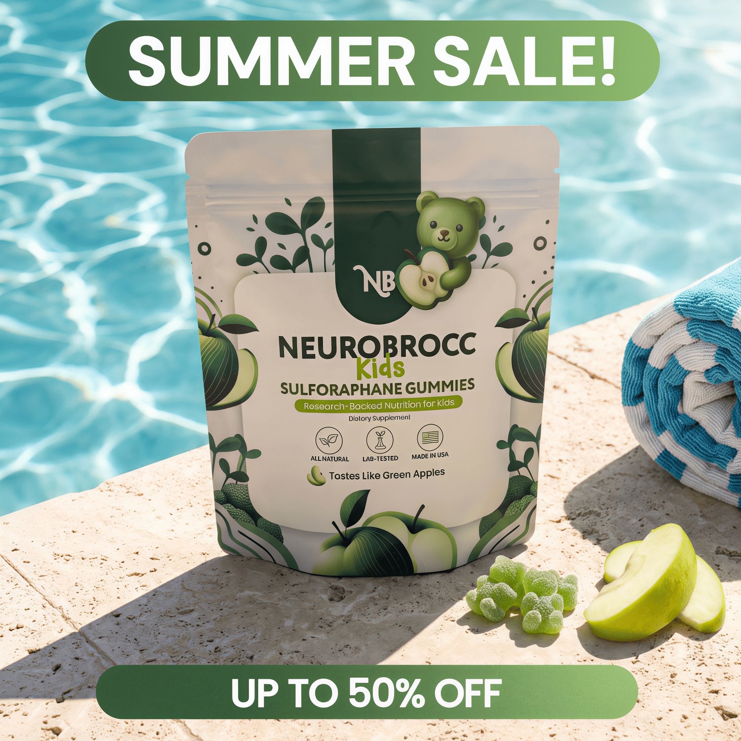 NeuroBrocc Sulforaphane Gummies 30 Servings
